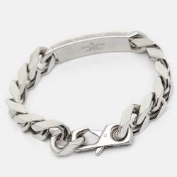 Louis Vuitton Monogram Silver Tone Chain Bracelet
