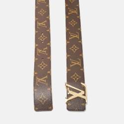 Pre Owned Louis Vuitton Monogram Canvas LV Initiales Belt 90CM