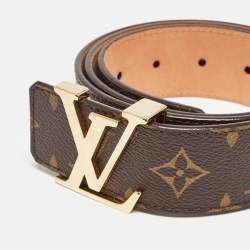 Pre Owned Louis Vuitton Monogram Canvas LV Initiales Belt 90CM