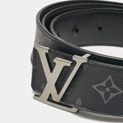 Pre Owned Louis Vuitton Monogram Eclipse Canvas LV Initiales Belt 110 CM