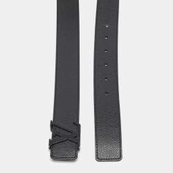 مملوكة مسبقًا Louis Vuitton Black Leather LV Initiales Belt 100CM