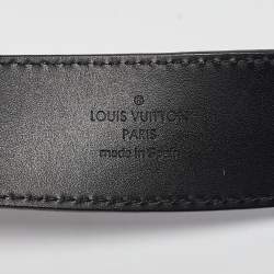 مملوكة مسبقًا Louis Vuitton Black Leather LV Initiales Belt 100CM