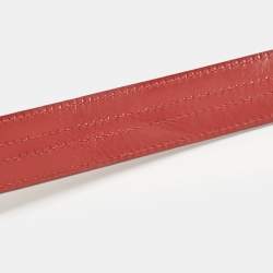Louis Vuitton Red Leather Pandora Belt 90CM