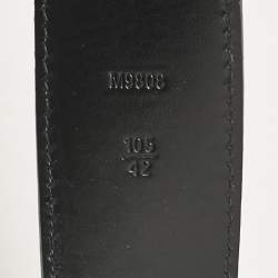 Pre Owned حزام لوي فيتون إينشيالز LV كانفاس دامييه غرافيت 95 سم