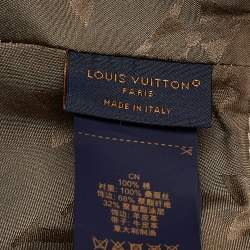 Pre Owned Louis Vuitton Khaki Green LV Monogram Cotton and Leather First Cap 