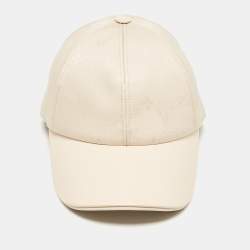 Pre Owned Louis Vuitton Beige Monogram Cotton and Leather First Cap 