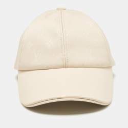 Pre Owned Louis Vuitton Beige Monogram Cotton and Leather First Cap 