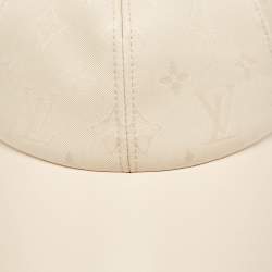Pre Owned Louis Vuitton Beige Monogram Cotton and Leather First Cap 