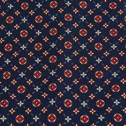 Pre Owned Louis Vuitton Blue Monogram Print Silk Traditional Tie 