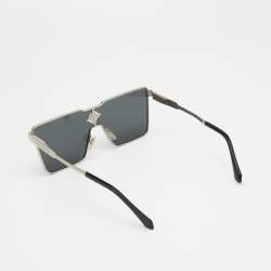Pre Owned Louis Vuitton SIlver/Black Cyclone Metal Shield Sunglasses