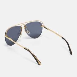 Pre Owned Louis Vuitton Grey/Gold Z1172W Monogram Grease Aviator Sunglasses