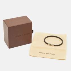 Louis Vuitton Damier Graphite Canvas Silver Tone Bracelet