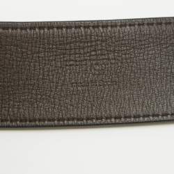 Pre Owned Louis Vuitton Dark Brown Leather LV Initiales Belt 100CM