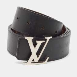 Pre Owned Louis Vuitton Monogram Canvas and Leather LV Initiales Reversible Belt 95CM