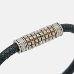 Louis Vuitton Digit Damier Coated Canvas Silver Tone Bracelet 