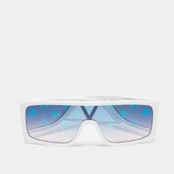 Louis Vuitton White/Blue Monogram Sideway Shield Sunglasses