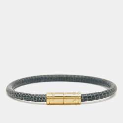 Louis Vuitton Keep It Leather Gold Tone Bracelet