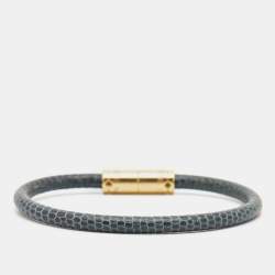 Louis Vuitton Keep It Leather Gold Tone Bracelet