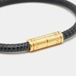 Louis Vuitton Keep It Leather Gold Tone Bracelet
