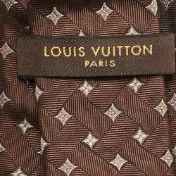 Louis Vuitton Brown Monogram Patterned Silk Tie 