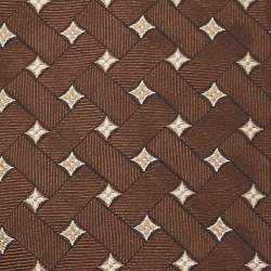 Louis Vuitton Brown Monogram Patterned Silk Tie 