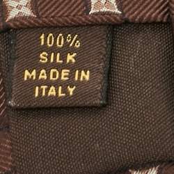 Louis Vuitton Brown Monogram Patterned Silk Tie 