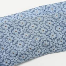 Pre Owned Louis Vuitton Blue Patterned Silk Tie