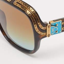 Louis Vuitton Tortoise Brown Gradient Z2517U 1.0 Millionaires Square Sunglasses