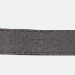 مملوكة مسبقًا Louis Vuitton Black Taiga Leather LV Initiales Belt 90CM