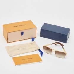 Pre Owned Louis Vuitton Brown/Gold Gradient Altitude Sunglasses