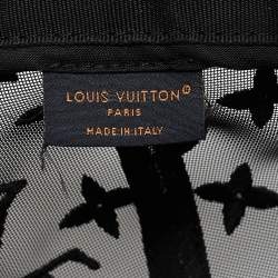 Pre Owned Louis Vuitton Black Cotton and Monogram Mesh Baseball Cap