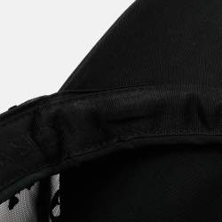 Pre Owned Louis Vuitton Black Cotton and Monogram Mesh Baseball Cap