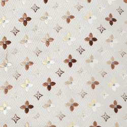 Louis Vuitton Grey Monogram Patterned Silk Tie 