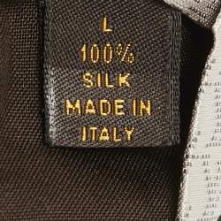 Louis Vuitton Metallic Grey Monogram Silk Tie