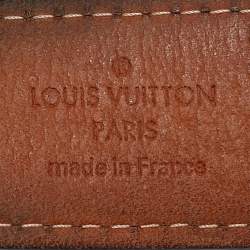 Pre Owned Louis Vuitton Damier Ebene Canvas Buckle Belt 85 CM