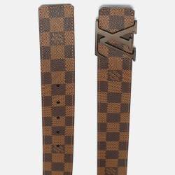 Pre Owned Louis Vuitton Damier Ebene Canvas LV Initiales Belt 95CM