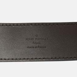 Pre Owned Louis Vuitton Damier Ebene Canvas LV Initiales Belt 95CM