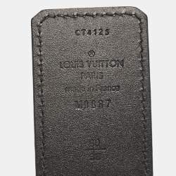 Pre Owned Louis Vuitton Dark Brown/Black Leather LV Initiales Reversible Belt 90CM