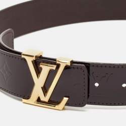 Pre Owned Louis Vuitton Amarante Monogram Vernis LV Initiales Belt 85CM