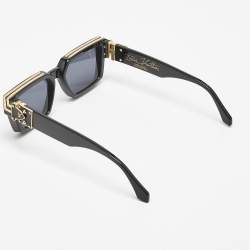 Pre Owned Louis Vuitton Black/Gold Z1165W 1.1 Millionaires Sunglasses