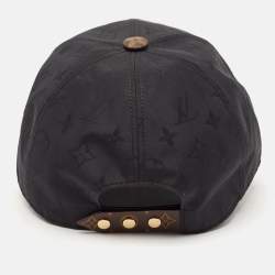 Pre Owned Louis Vuitton Black Polyester and Leather LV Get Ready Cap L