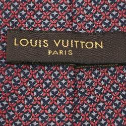 Pre Owned Louis Vuitton Pink/Blue Printed Silk Classic Tie 