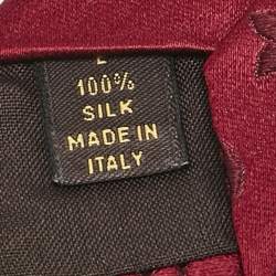 مملوكة مسبقًا Louis Vuitton Burgundy Monogram Silk Traditional Silk
