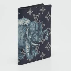 Louis Vuitton Ink Monogram Savane Elephant Canvas Chapman Passport Holder