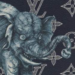 Louis Vuitton Ink Monogram Savane Elephant Canvas Chapman Passport Holder
