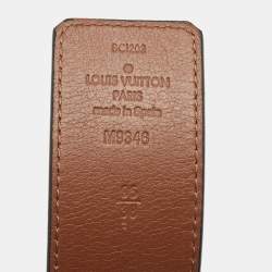 مملوكة مسبقًا Louis Vuitton Brown/Black LV Pyramid Reversible Belt 95CM