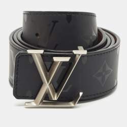 مملوكة مسبقًا Louis Vuitton Brown/Black LV Pyramid Reversible Belt 95CM
