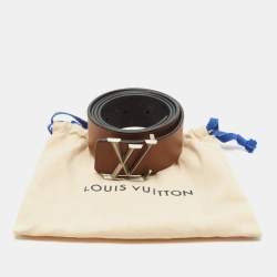 مملوكة مسبقًا Louis Vuitton Brown/Black LV Pyramid Reversible Belt 95CM