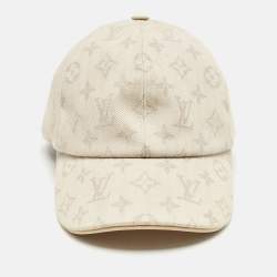 Pre Owned  Louis Vuitton Cream Monogram Canvas Baseball Cap 53 CM