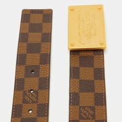 Louis Vuitton Damier Ebene Canvas Inventeur Reversible Belt 95CM